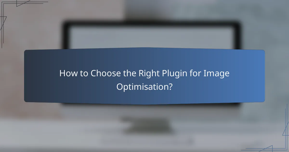 How to Choose the Right Plugin for Image Optimisation?