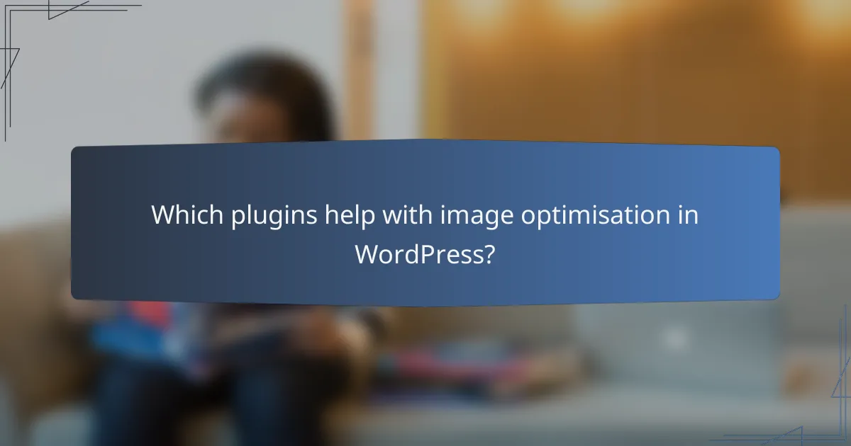 Which plugins help with image optimisation in WordPress?